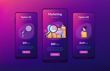 Image showing Marketing research app interface template.