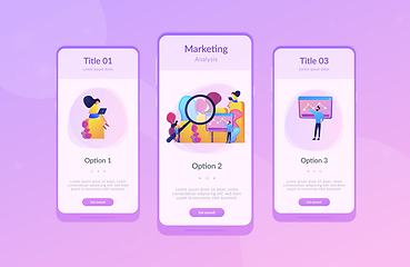 Image showing Marketing research app interface template.