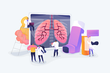 Image showing Chronic obstructive pulmonary disease concept vector illustration