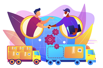 Image showing Collaborative logistics concept vector illustration