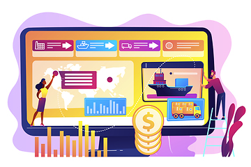 Image showing Supply chain analytics concept vector illustration