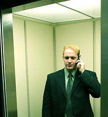 Image showing Businessman cellphone