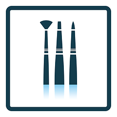 Image showing Paint brushes set icon