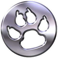 Image showing 3D Silver Framed Dog Print