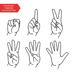 Image showing Counting hands set