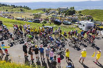 Image showing The Peloton on Col du Grand Colombier - Tour de France 2016