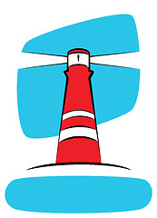 Image showing Red lighthouse