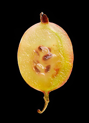 Image showing half of gooseberry macro