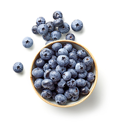 Image showing bowl of fresh blueberries