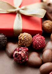 Image showing close up of handmade chocolate candies