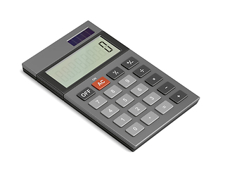 Image showing Gray electronic calculator