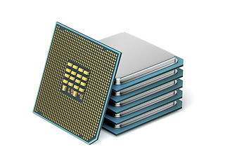 Image showing Group of computer processors