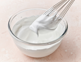 Image showing bowl of whipped egg whites