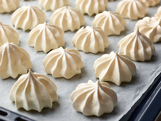 Image showing freshly baked meringue cookies