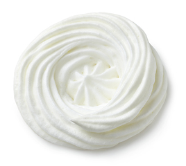 Image showing freshly baked meringue cookie