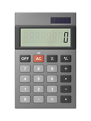 Image showing Front view of gray calculator
