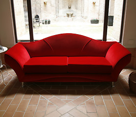 Image showing Red sofa