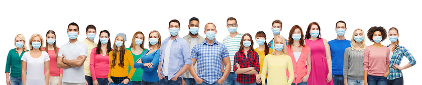 Image showing people in medical masks for protection from virus