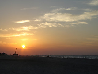 Image showing sunset on the ocean