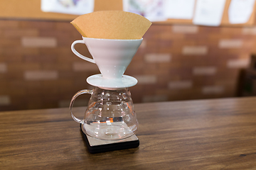 Image showing Hand drip coffee