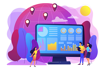 Image showing Environment data analytics concept vector illustration