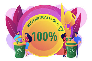 Image showing Biodegradable disposable tableware concept vector illustration