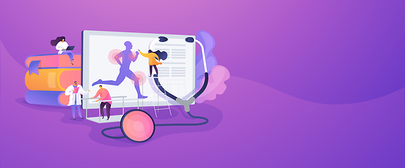 Image showing Sport medicine landing page concept