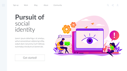 Image showing Cyberstalking landing page template