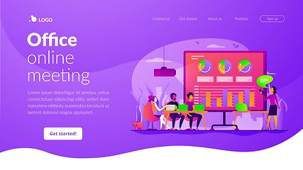 Image showing Digital presentation landing page template