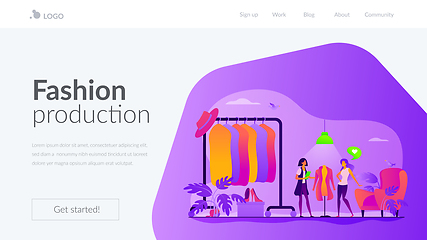 Image showing Fashion house landing page template