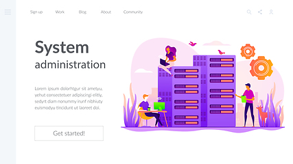 Image showing System administration landing page template