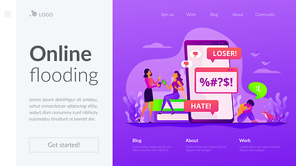 Image showing Cyberbullying landing page template