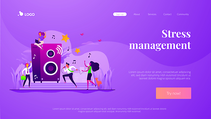 Image showing Office fun landing page template