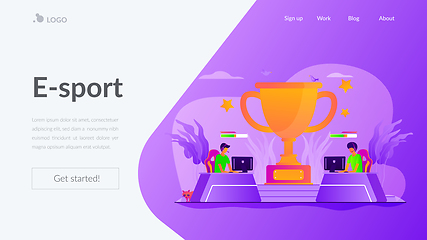 Image showing E-sport landing page template