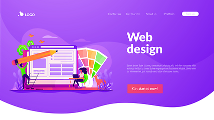 Image showing Web design landing page template