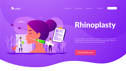 Image showing Rhinoplasty concept landing page