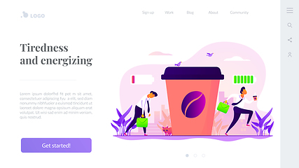 Image showing Coffee break landing page template