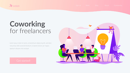 Image showing Coworking landing page template