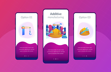 Image showing Robotics construction app interface template.