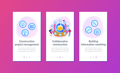 Image showing Building information modeling app interface template.