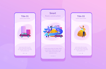Image showing Smart roads construction app interface template.