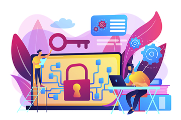 Image showing Data leakage concept vector illustration