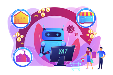 Image showing Value added tax system concept vector illustration