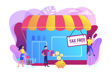 Image showing Tax free service concept vector illustration