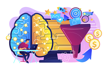 Image showing AI-powered marketing tools concept vector illustration