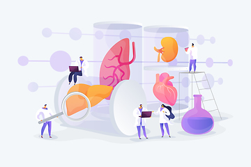 Image showing Lab-Grown Organs concept vector illustration