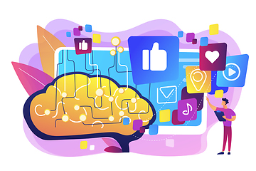 Image showing AI in social media concept vector illustration