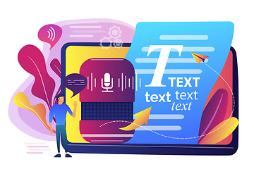 Image showing Speech to text concept vector illustration