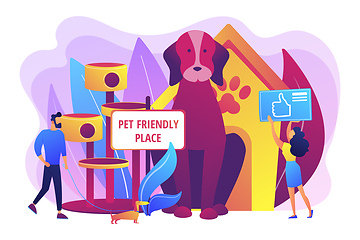 Image showing Pet friendly place concept vector illustration