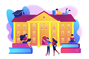 Image showing College campus concept vector illustration